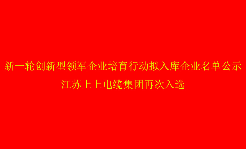 尊龙凯时电缆再次入选省立异型领军企业培育名单